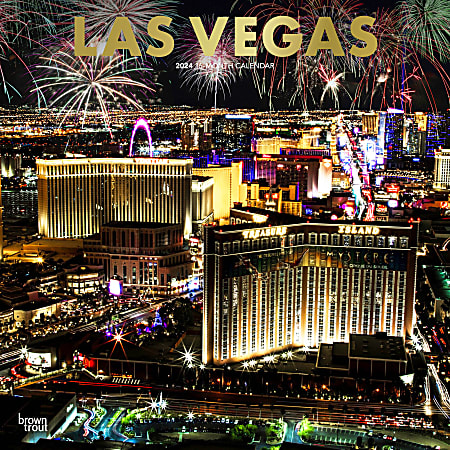 2024 BrownTrout Monthly Square Wall Calendar, 12" x 12", Las Vegas, January to December