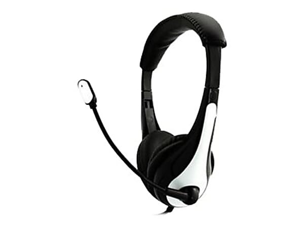 Ergoguys - Headset - on-ear - wired - 3.5 mm jack - black, white