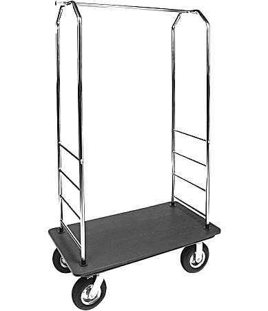 CSL Easy Mover Luggage Cart With Plastic Deck 72 x 42 x 22 Stainless Steel Office Depot
