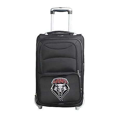 Denco Sports Luggage NCAA Expandable Rolling Carry-On, 20 1/2" x 12 1/2" x 8", New Mexico Lobos, Black