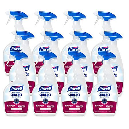 Purell® Professional Foodservice Surface Sanitizer Spray, Unscented, 32 Oz Bottle, Case Of 12
