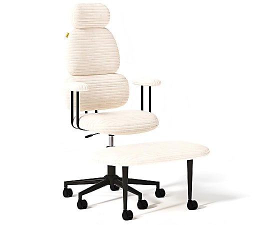 Pinmoco Big & Tall Ergonomic Office Chair, Beige, Total Qty 1