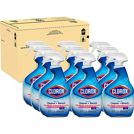 Clorox® Clean-Up® All Purpose Cleaner with Bleach, Spray Bottle, Rain Clean, 32 Fluid Ounces, Pack of 9 (30197)