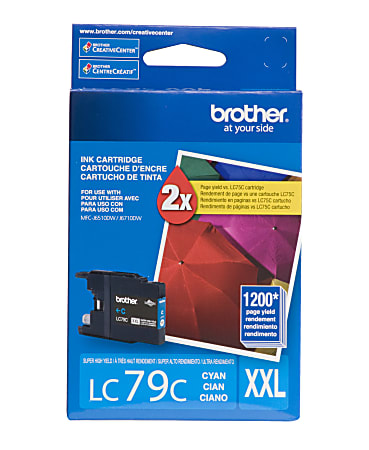 Brother® LC79 Cyan Super-High-Yield Ink Cartridge, LC79C
