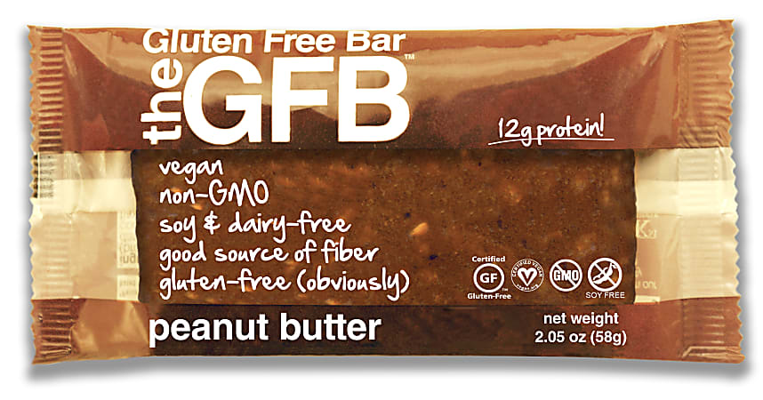 GFB- The Gluten-Free Bar, Peanut Butter, 2.05 Oz, Pack Of 12