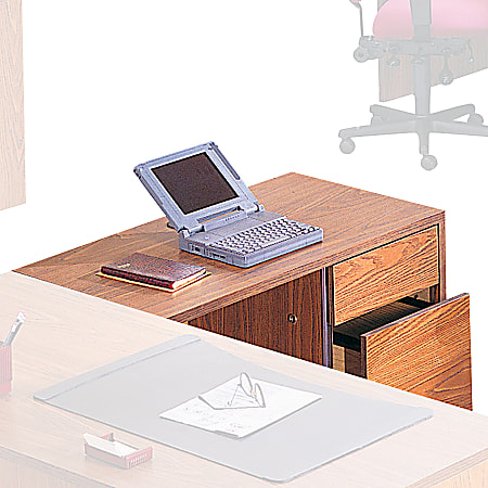 Global® Genoa Furniture Collection Left Return, For Desk With Pedestal On Right, 29"H x 40"W x 20"D, Quartered Mahogany
