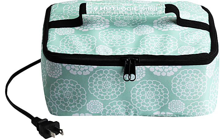 HOTLOGIC Portable Personal Mini Oven, Aqua Floral