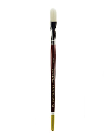 Robert Simmons White Sable Short-Handle Paint Brush 752, 1/2", Oval Wash Bristle, Sable Hair, Brown