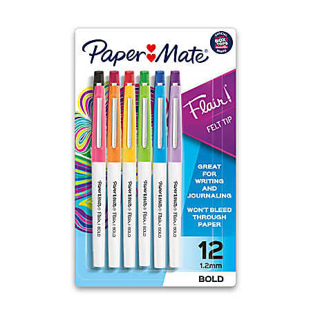 Papermate Flair Porous Point Pens, Ultra Fine Point, Assorted Ink