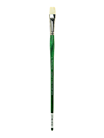 Grumbacher Gainsborough Oil And Acrylic Paint Brush, Size 8, Bright Bristle, Hog Hair, Green