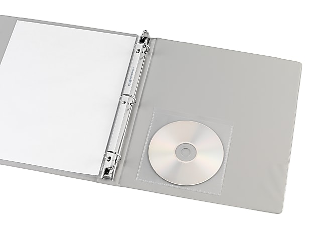 Clear 6" x 10 1/2" Office Depot Brand CD/DVD Binder Pages Pack Of 10 