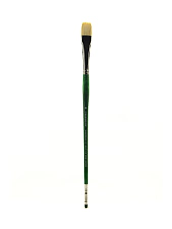 Grumbacher Gainsborough Oil And Acrylic Paint Brush, Size 10, Bright Bristle, Hog Hair, Green