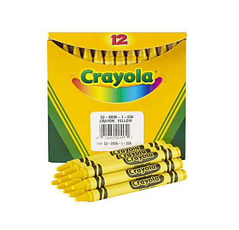 Crayola® Crayon Refills #836, Yellow, Box Of 12