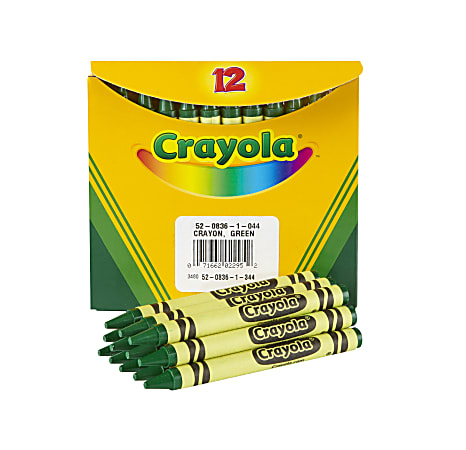 Crayola® Crayon Refills #836, Green, Box Of 12