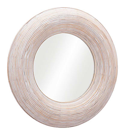 Zuo Modern Asari Round Mirror, 31-1/2"H x 31-1/2"W x 2-5/8"D, Gold