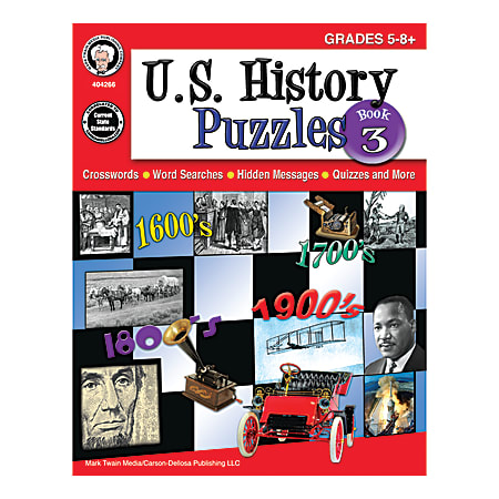 Mark Twain Media U.S. History Puzzles, Book 3, Grades 5-8