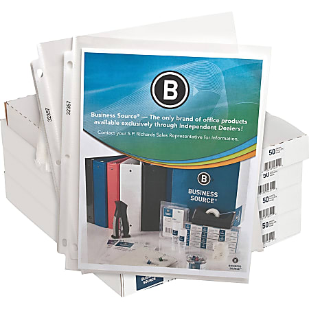 Business Source Heavyweight Sheet Protectors - For Letter 8 1/2 Business Source Heavyweight Sheet Protectors - For Letter 8 1/2