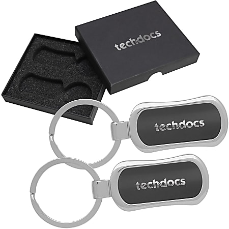 Custom Dual Avner Keychain Gift Box Set, Black