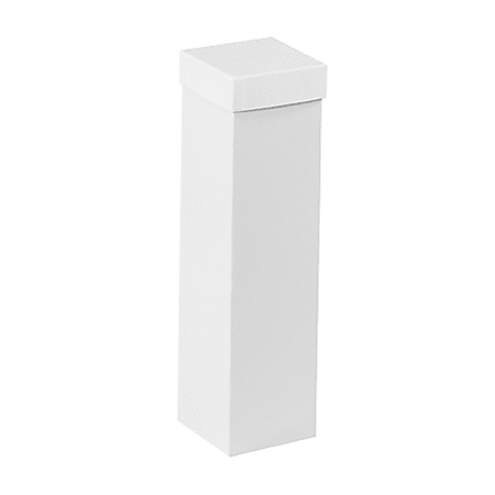 Partners Brand White Deluxe Gift Box Bottoms 4" x 4" x 15", Case of 50