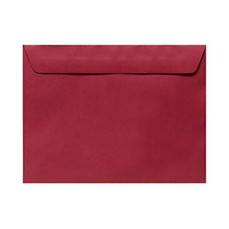 LUX Booklet 6" x 9" Envelopes, Gummed Seal, Garnet Red, Pack Of 50