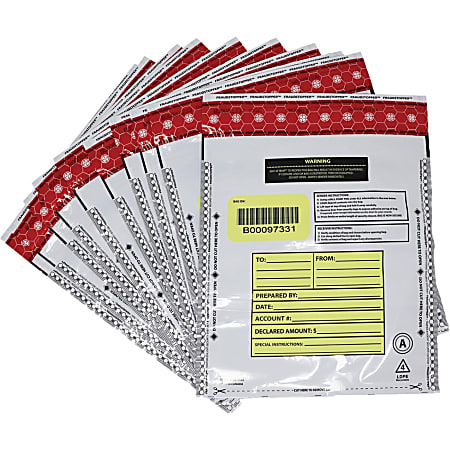 Nadex Coins Deposit Bags, 9x12, Opaque, 100 Pack - 12" Length x 9" Width - Opaque - Film - Cash - 100 / Pack
