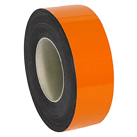 Partners Brand Orange Warehouse Labels, LH128, Magnetic Rolls 2" x 50', 1 Roll