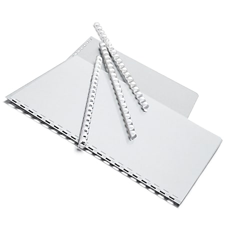 Office Depot® Brand 3/8" Binding Combs, 55-Sheet Capacity, White, Pack Of 25