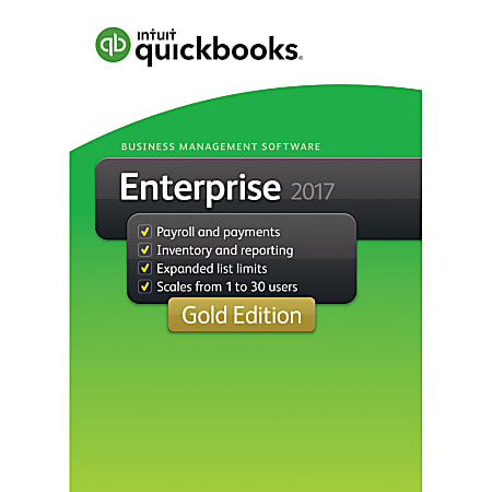 QuickBooks Desktop Enterprise Gold 2017 3-User, Download Version