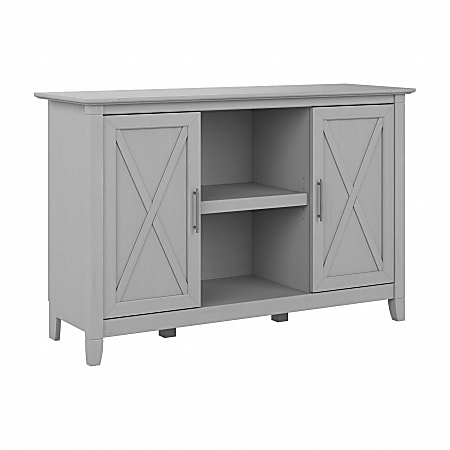 Bush® Furniture Key West 47"W Accent Cabinet With Doors, Cape Cod Gray, Standard Delivery