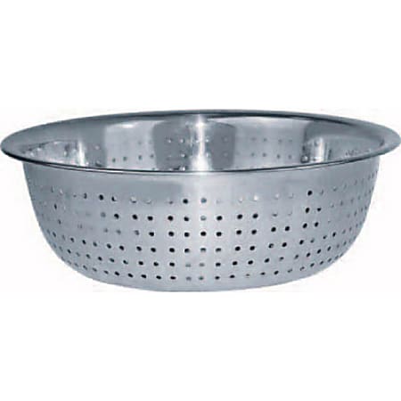 Winco Stainless-Steel Colander, 15", Silver