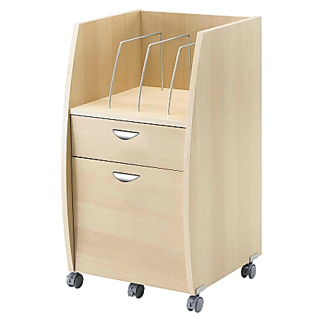Tvilum-Scanbirk Euro File Collection 2-Drawer Mobile File, 30"H x 16 1/2"W x 17"D, Maple