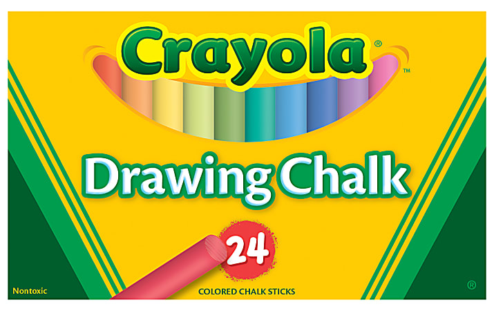 Crayola® Drawing Chalk, Assorted Colors, Box Of 24
