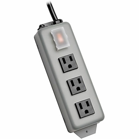 Eaton Tripp Lite Series Industrial Power Strip, 3-Outlet, 9 ft. (2.7 m) Cord, NEMA 5-15P Plug, Switch Guard - 3SP9