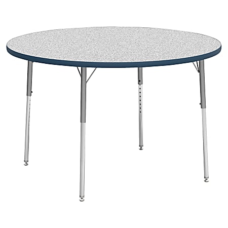 Lorell Classroom Round Activity Table Top 48 W Gray NebulaNavy