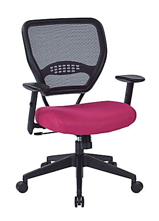 Office Star™ Professional Ergonomic Mid-Back AirGrid Managers Chair, Pink