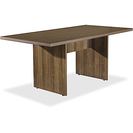 Lorell® Chateau Series Rectangular Conference Table Top, 6'W, Walnut