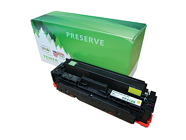 IPW Preserve Remanufactured High-Yield Yellow Toner Cartridge Replacement For HP 410X, CF412X, 545-X12-ODP