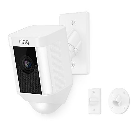 Ring Spotlight Wired 1080p Indoor/Outdoor Mounted Camera, 8SH5P7-WEN0