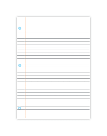 Creative Teaching Press Notebook Paper Chart, Giant White Notebook