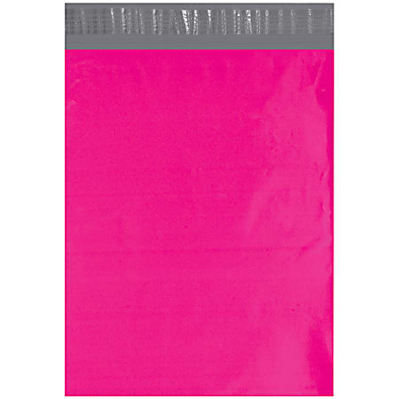 Office Depot® Brand 12" x 15-1/2" Poly Mailers, Pink, Case Of 100 Mailers