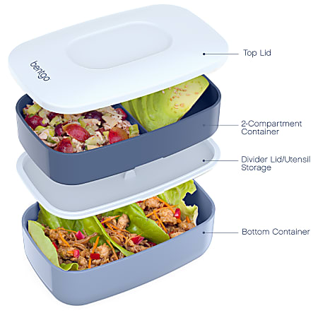 Bentgo Classic All In One Lunch Box Container 3 1316 H x 4 34 W x 7 18 D  Blush Marble - Office Depot