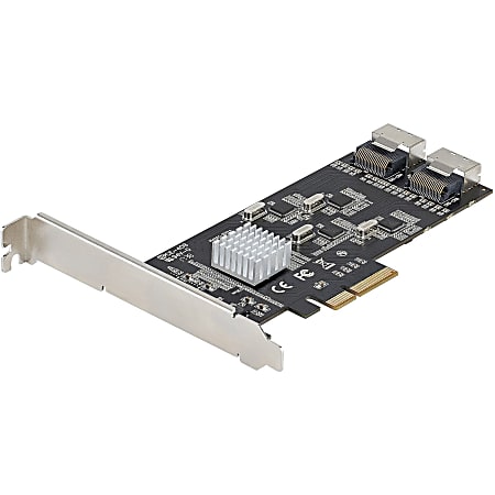 StarTech.com 8 Port SATA PCIe Card, PCI Express 6Gbps SATA Expansion Card with 4 Controllers, PCI-e x4 Gen 2 to SATA III Adapter Card - SATA III 6Gbps PCIe x4 Gen 2 card - PCIe SATA expansion card has 2x Mini-SAS ports