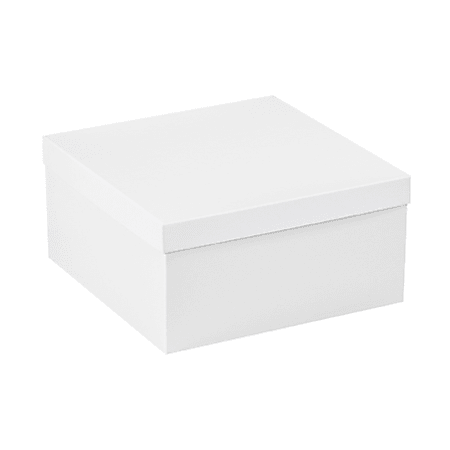 Partners Brand White Deluxe Gift Box Bottoms 12" x 12" x 6", Case of 50