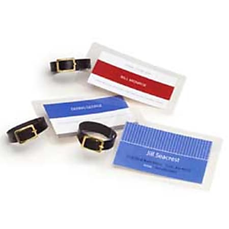 Office Depot® Brand Laminating Pouches, Luggage Tag With Strap, 3 Mil, 2.5" x 4.25", Pack Of 50