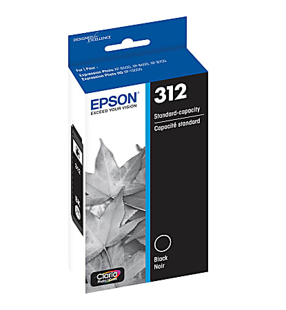 Epson® 312 Claria® Photo Black Ink Cartridge, T312120-S
