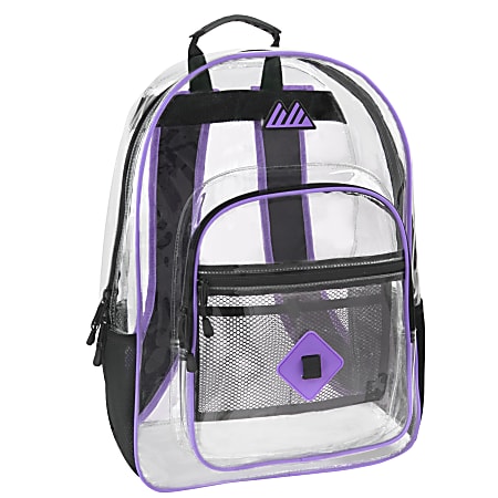 Trailmaker Clear Backpack Purple - Office Depot