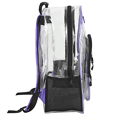 Purple clear backpack on sale
