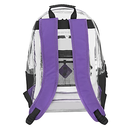 Purple clear backpack clearance