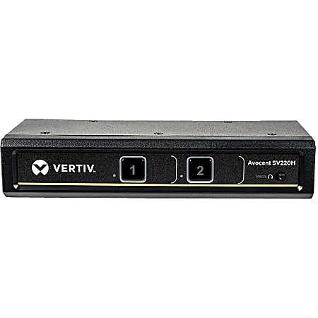 Vertiv Avocent SV200 Desktop KVM Switch | 2 Port | HDMI (SV220H-001) - Desktop KVM Switches | Zero Delay Switching | USB Port | 2-Year Full Coverage Factory Warranty - Optional Extended Warranty Available