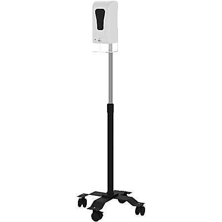 CTA Digital Compact Mobile Automatic Soap Dispenser Stand - Floor - Chrome Plated
